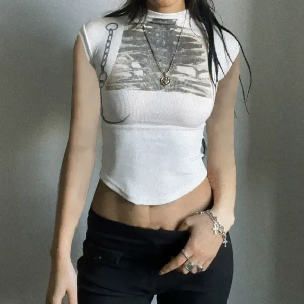 Spicy Babe Bone Print Tee - Image 2